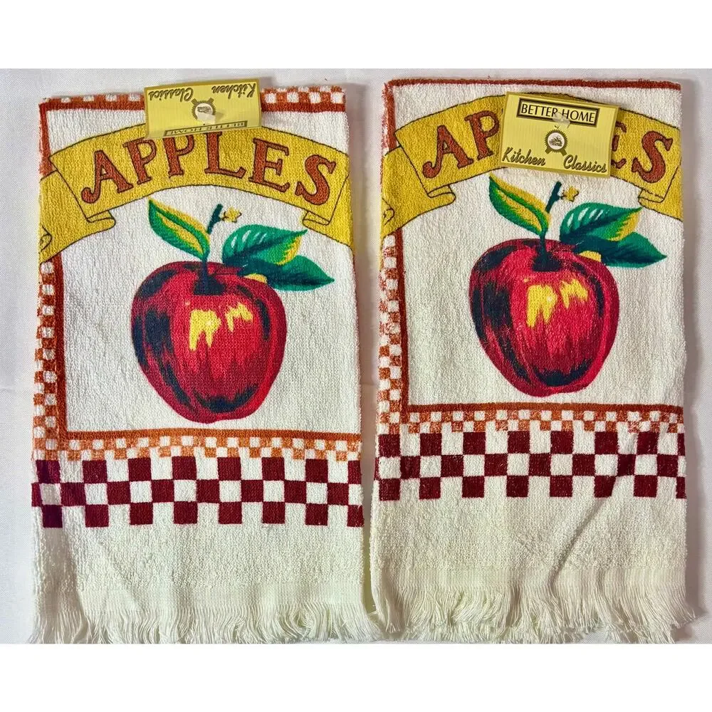 Better Homes Kitchen Classics Apples 4 Pc Kitchen Set 2 Towels 2 Oven Mitts NWT